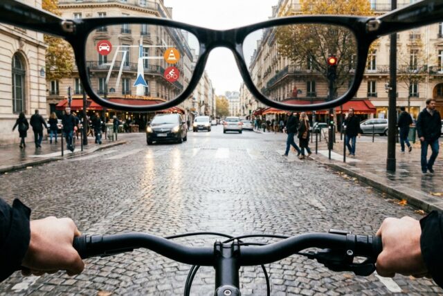 Lunettes IA à vélo en ville | Sécurité et avantages
